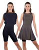 Solid Lycra Convertible Dress Tank Bikeshort