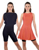 Solid Lycra Convertible Dress Tank Bikeshort
