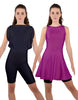 Solid Lycra Convertible Dress Tank Bikeshort