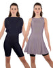 Solid Lycra Convertible Dress Tank Bikeshort