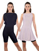 Solid Lycra Convertible Dress Tank Bikeshort