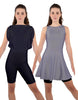 Solid Lycra Convertible Dress Tank Bikeshort