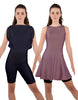 Solid Lycra Convertible Dress Tank Bikeshort