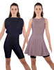 Solid Lycra Convertible Dress Tank Bikeshort