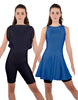 Solid Lycra Convertible Dress Tank Bikeshort