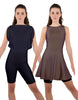 Solid Lycra Convertible Dress Tank Bikeshort