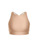 Solid Lycra High Neck Spaghetti Strap Crop