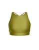 Solid Lycra High Neck Spaghetti Strap Crop