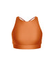 Solid Lycra High Neck Spaghetti Strap Crop