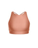 Solid Lycra High Neck Spaghetti Strap Crop