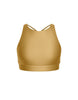 Solid Lycra High Neck Spaghetti Strap Crop