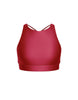 Solid Lycra High Neck Spaghetti Strap Crop