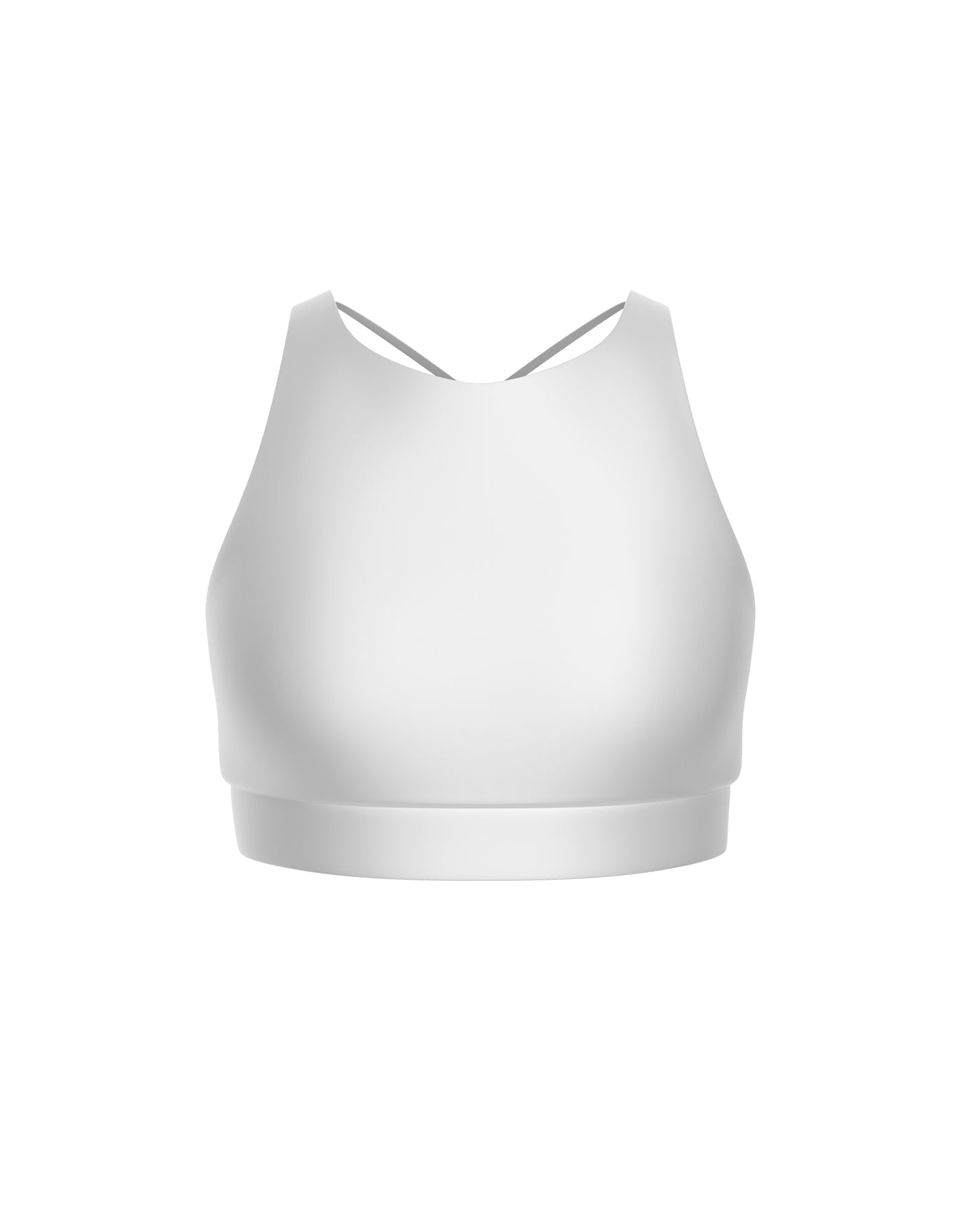 Solid Lycra High Neck Spaghetti Strap Crop