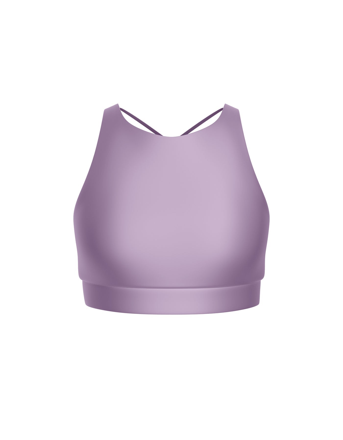 Solid Lycra High Neck Spaghetti Strap Crop