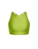 Solid Lycra High Neck Spaghetti Strap Crop