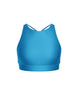 Solid Lycra High Neck Spaghetti Strap Crop