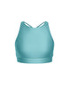 Solid Lycra High Neck Spaghetti Strap Crop