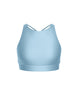 Solid Lycra High Neck Spaghetti Strap Crop