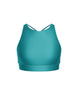 Solid Lycra High Neck Spaghetti Strap Crop