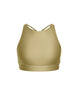 Solid Lycra High Neck Spaghetti Strap Crop