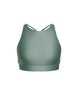 Solid Lycra High Neck Spaghetti Strap Crop