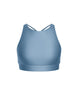 Solid Lycra High Neck Spaghetti Strap Crop