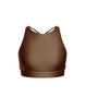 Solid Lycra High Neck Spaghetti Strap Crop