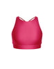 Solid Lycra High Neck Spaghetti Strap Crop