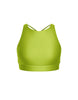 Solid Lycra High Neck Spaghetti Strap Crop