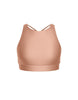 Solid Lycra High Neck Spaghetti Strap Crop