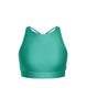 Solid Lycra High Neck Spaghetti Strap Crop