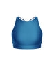 Solid Lycra High Neck Spaghetti Strap Crop