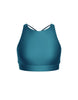 Solid Lycra High Neck Spaghetti Strap Crop