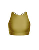 Solid Lycra High Neck Spaghetti Strap Crop