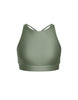 Solid Lycra High Neck Spaghetti Strap Crop