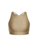 Solid Lycra High Neck Spaghetti Strap Crop