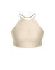Solid Lycra Halter Binding Crop Top