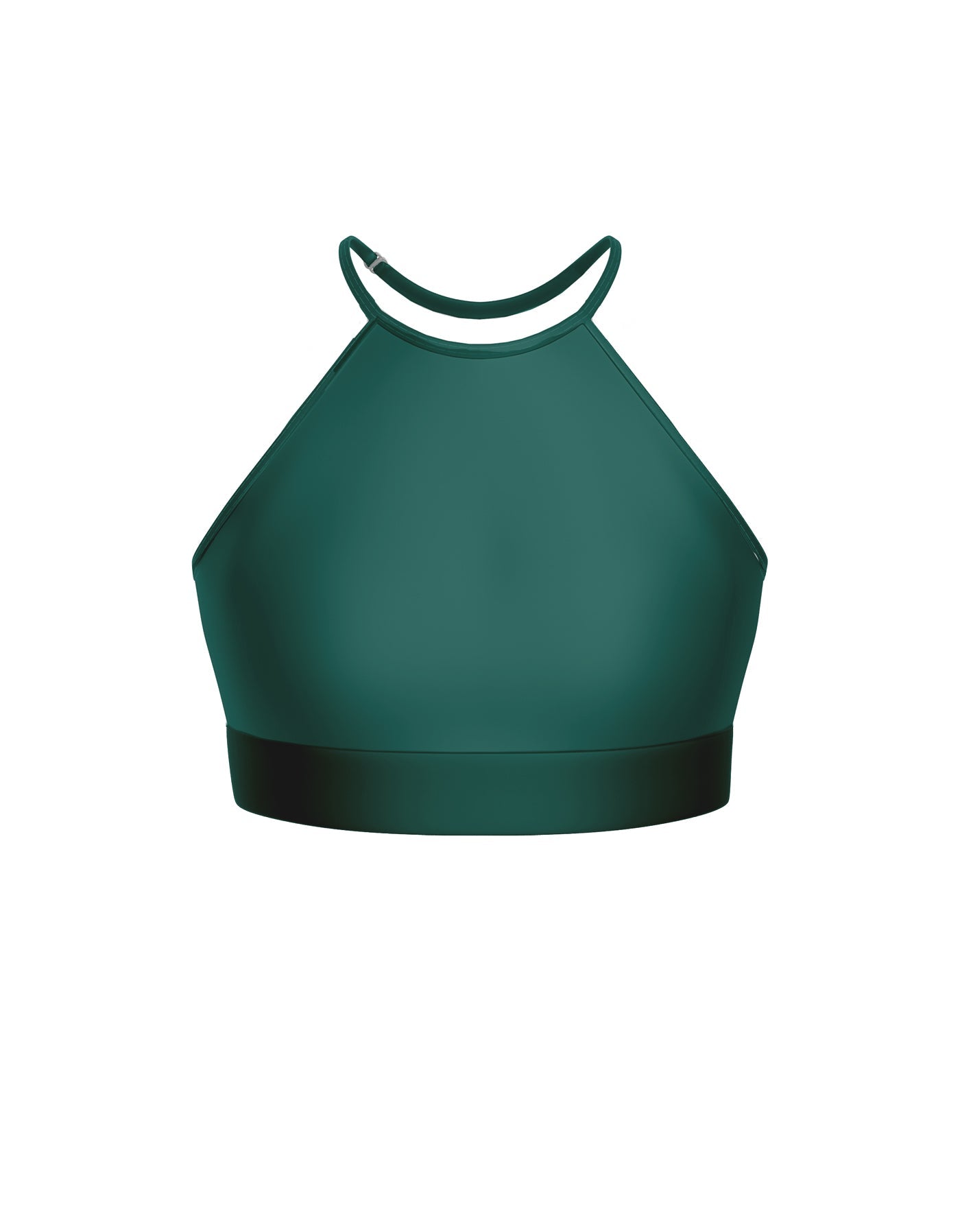 Solid Lycra Halter Binding Crop Top