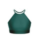 Solid Lycra Halter Binding Crop Top