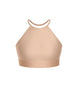 Solid Lycra Halter Binding Crop Top