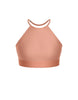 Solid Lycra Halter Binding Crop Top