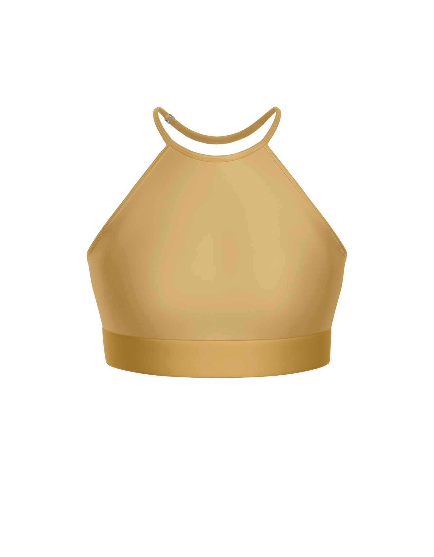 Solid Lycra Halter Binding Crop Top