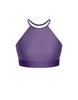 Solid Lycra Halter Binding Crop Top