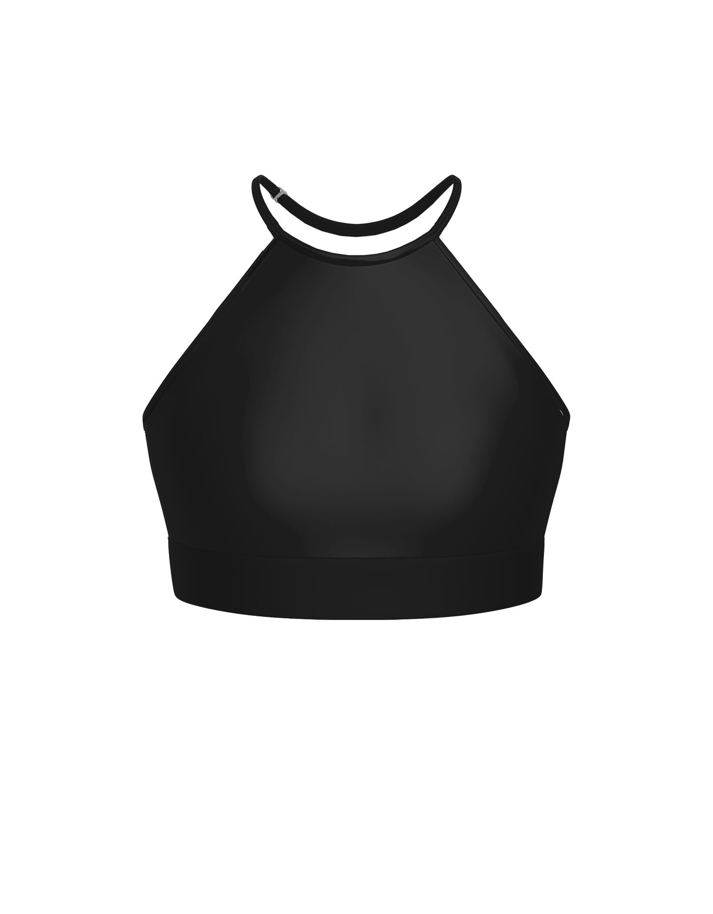 Solid Lycra Halter Binding Crop Top