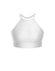 Solid Lycra Halter Binding Crop Top