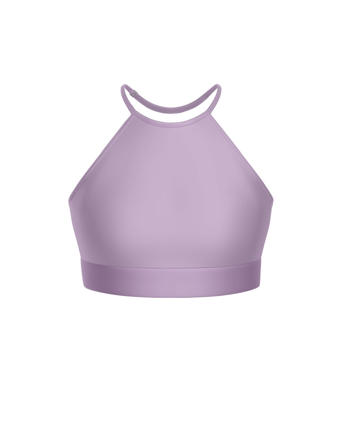Solid Lycra Halter Binding Crop Top