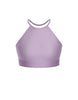 Solid Lycra Halter Binding Crop Top