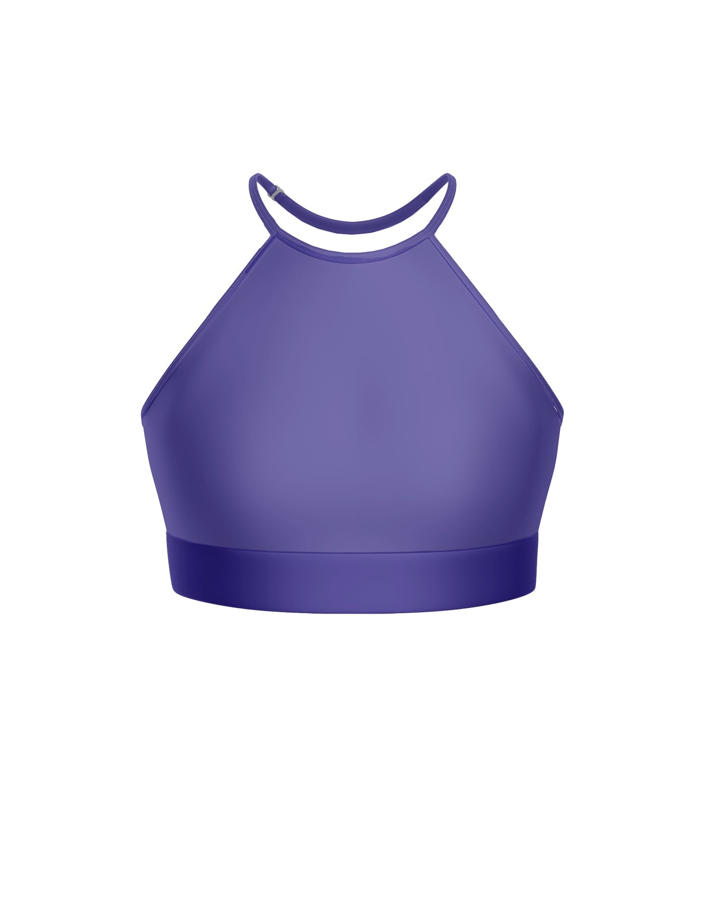 Solid Lycra Halter Binding Crop Top
