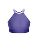 Solid Lycra Halter Binding Crop Top