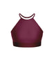 Solid Lycra Halter Binding Crop Top